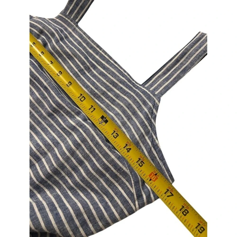 beachlunchlounge Collection Blue White Striped Wide Leg Jumpsuit Women's‎ XS
